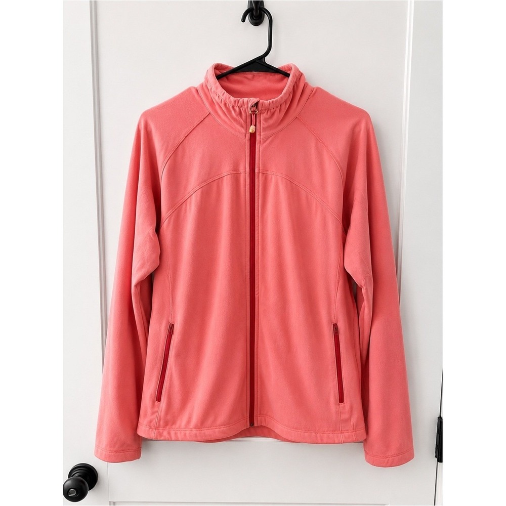 Eddie Bauer Coral Full Zip Women's Fleece Performance Jacket GUC